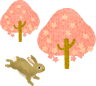 桜と兎